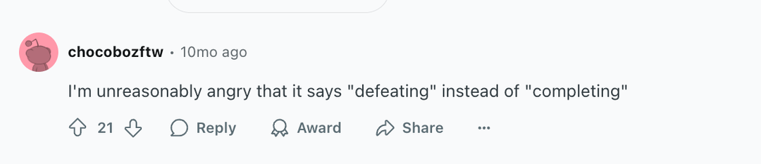 Reddit comment - this is a great ad, didn't expect the comparison to make sense
