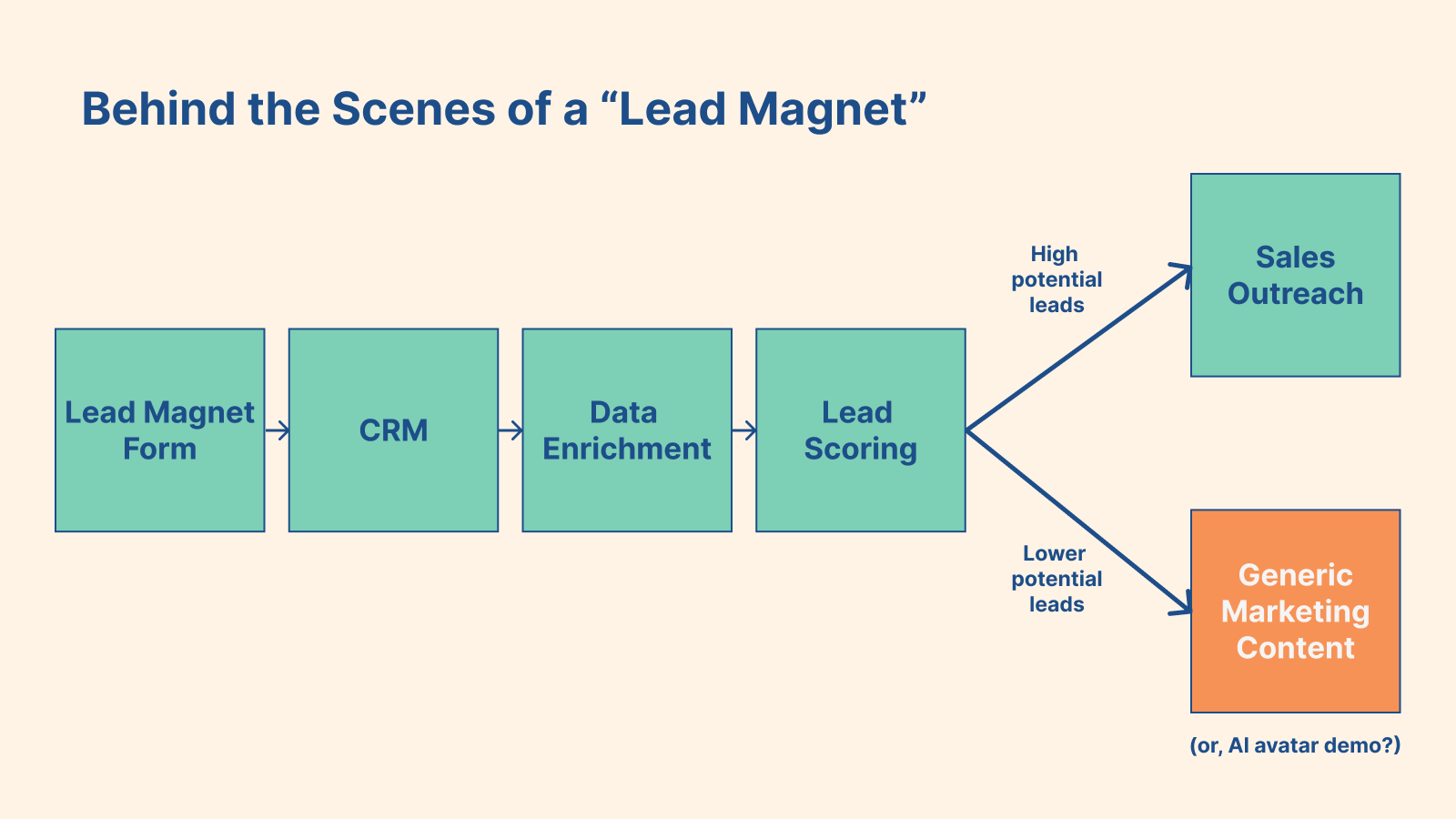 Diagram of how lead magnets typically work